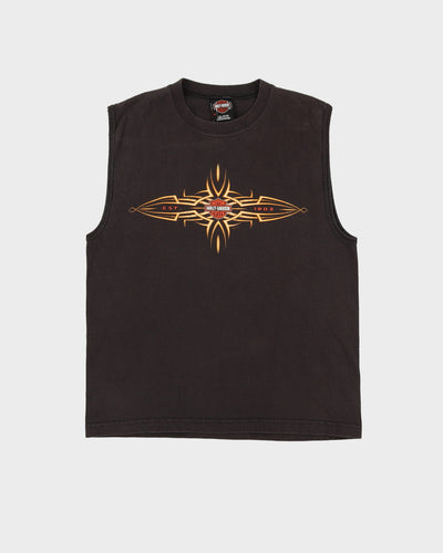 2002 Harley Davidson Motown Detroit Faded Black Vest - M