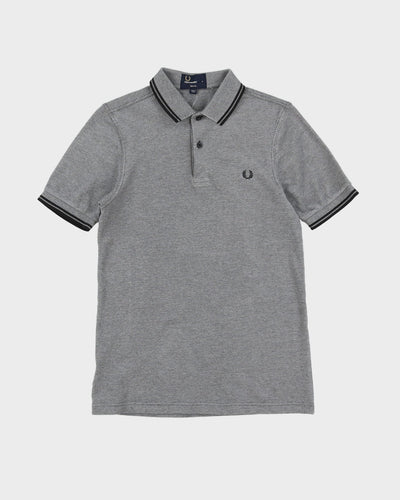 Fred Perry Grey / Black Slim Fit Polo Shirt - S