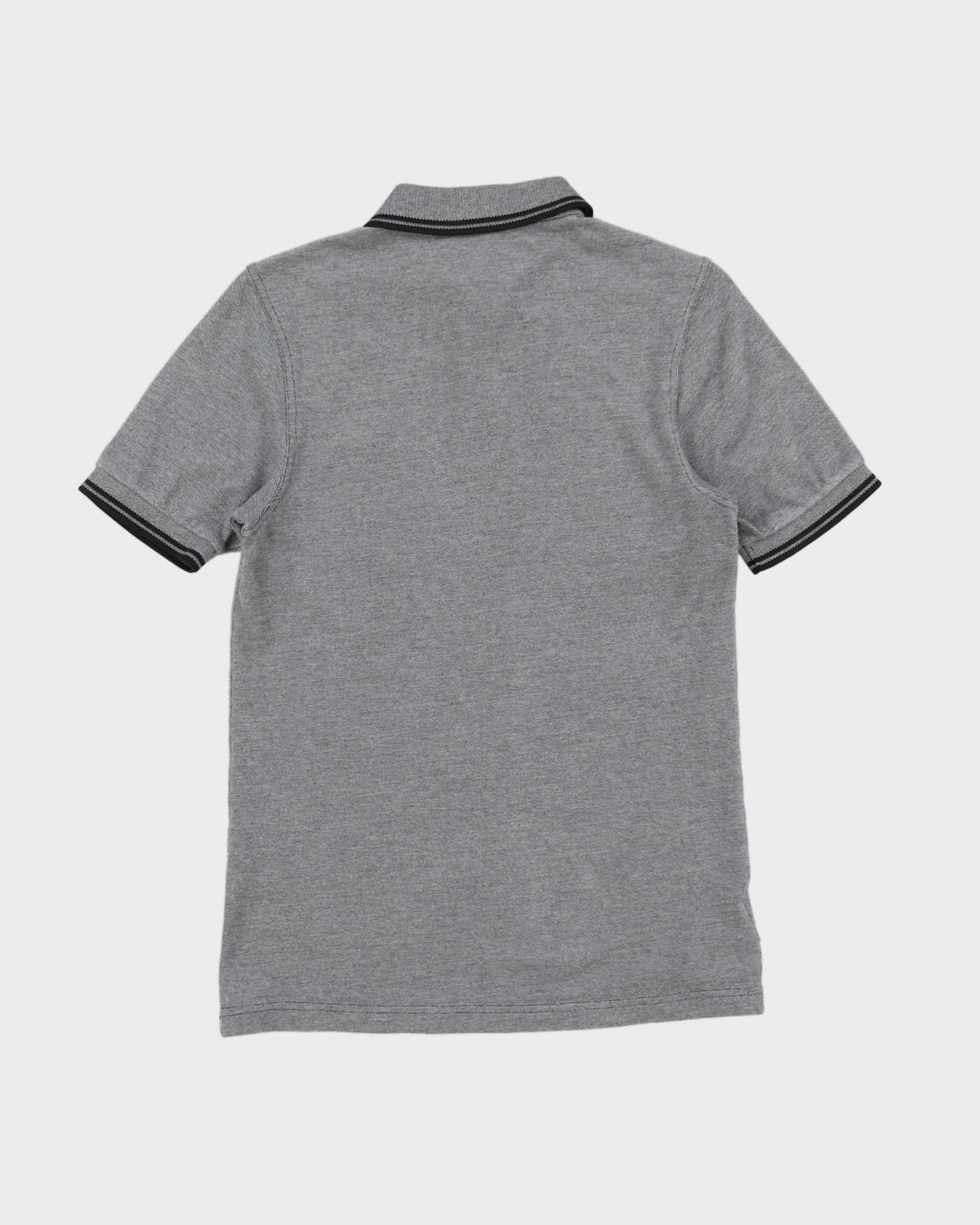 Fred Perry Grey / Black Slim Fit Polo Shirt - S