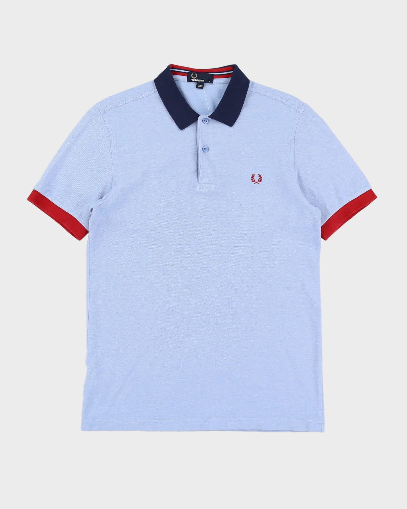 Fred Perry Blue Slim Fit Polo Shirt - M