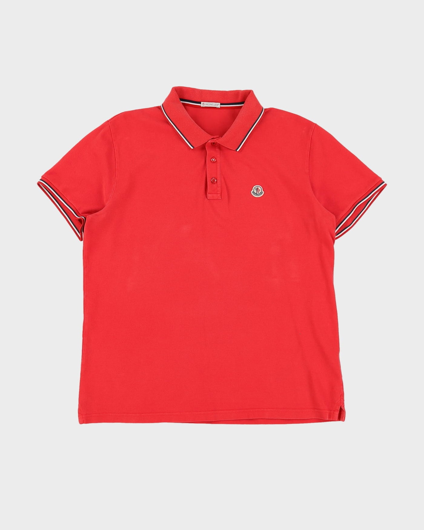 Moncler Red Slim Fit Polo Shirt - L