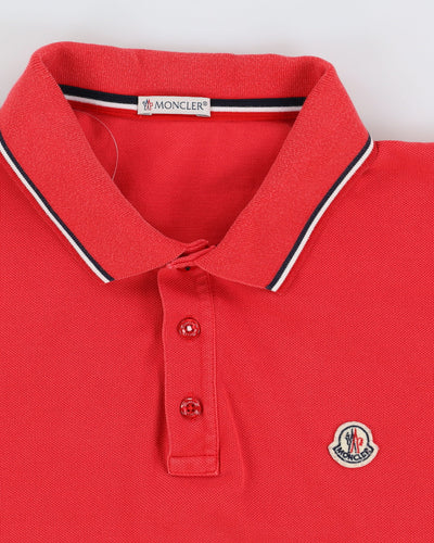 Moncler Red Slim Fit Polo Shirt - L