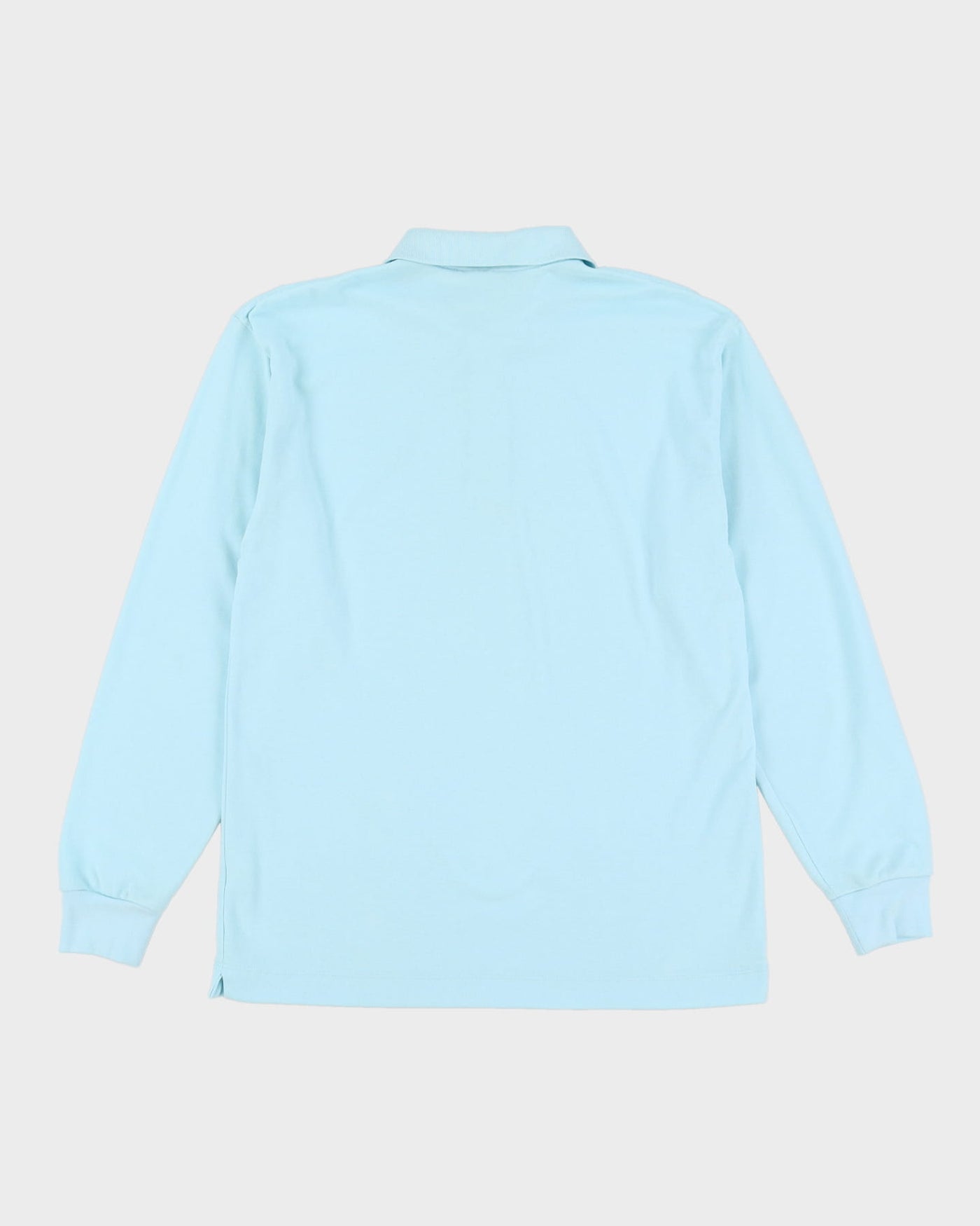 Vintage 90s Lacoste Blue Long Sleeve Polo Shirt - L