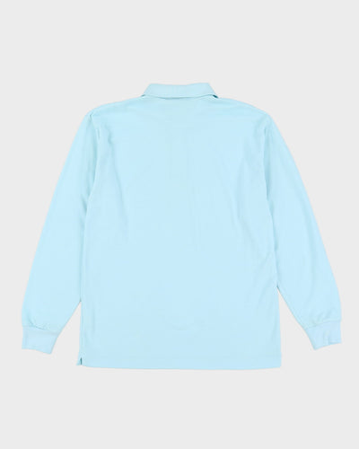 Vintage 90s Lacoste Blue Long Sleeve Polo Shirt - L