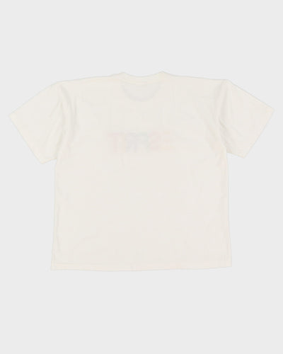 Vintage 90s Esprit White Single Stitch Boxy Fit T-Shirt - L