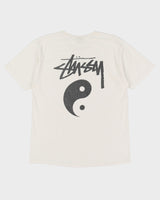 Stussy Ying &amp; Yang White Graphic T-Shirt - L