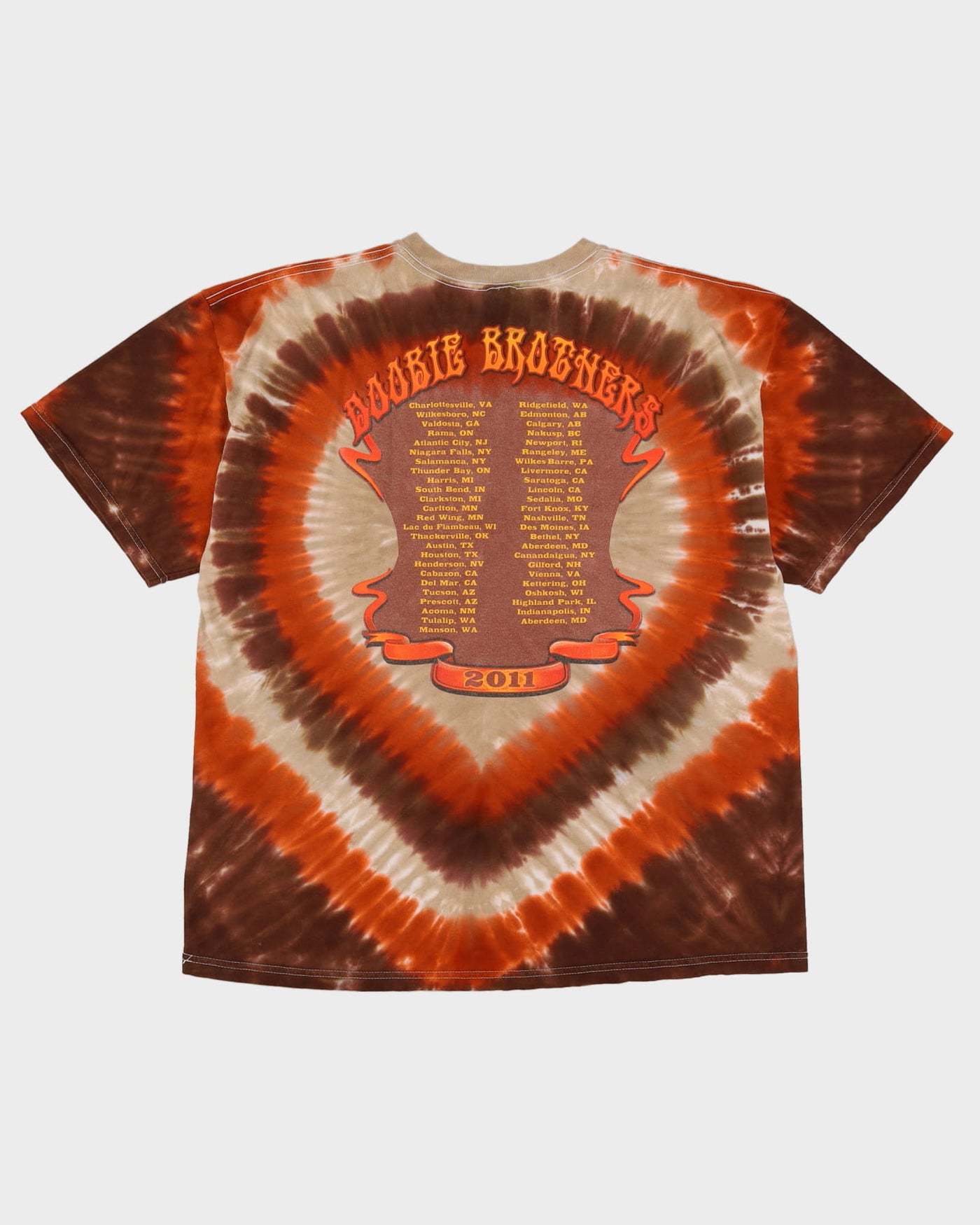 2011 Doobie Brothers Tie Dye Band Tour T-Shirt - XL