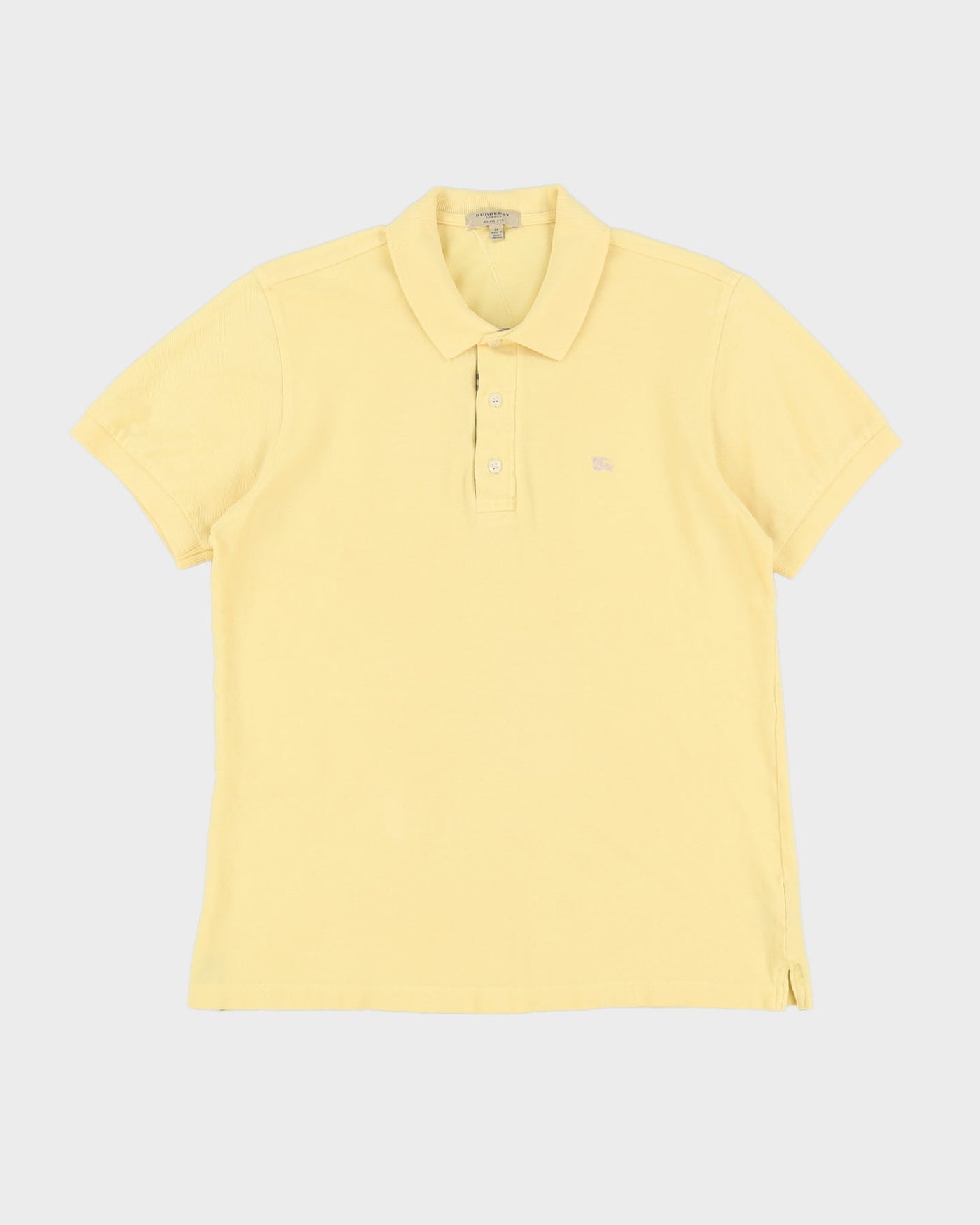 Burberry Slim Fit Yellow Polo Shirt - M