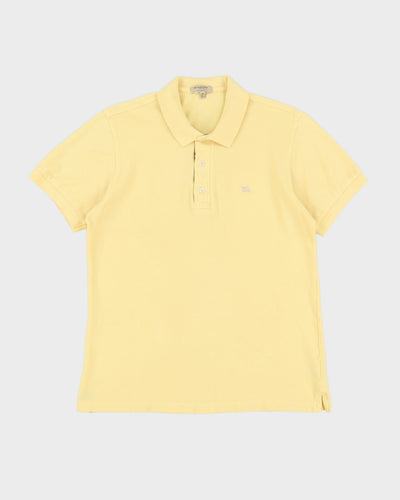 Burberry Slim Fit Yellow Polo Shirt - M