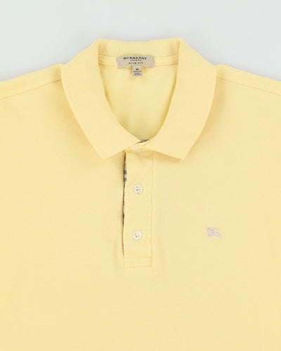 Burberry Slim Fit Yellow Polo Shirt - M