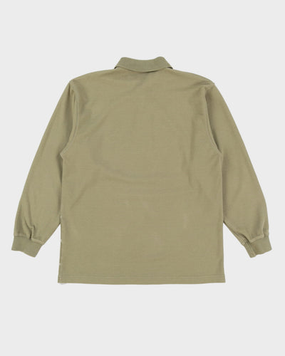 00s Playboy Green Long Sleeve Polo Shirt - L
