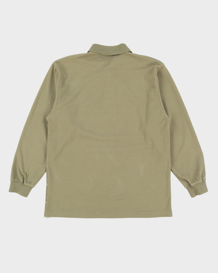 00s Playboy Green Long Sleeve Polo Shirt - L
