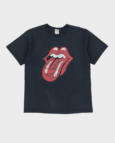 Vintage 90s The Rolling Stones Black Graphic Band T-Shirt - M