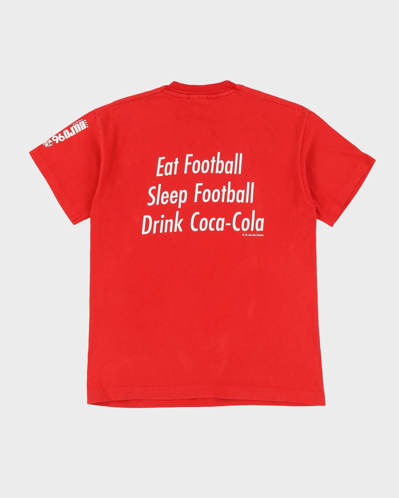 Vintage 1996 Euro's Coca Cola Red Graphic T-Shirt - S / M