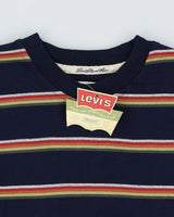Deadstock With Tags 90s Levi's Navy Striped Long Sleeve T-Shirt - S