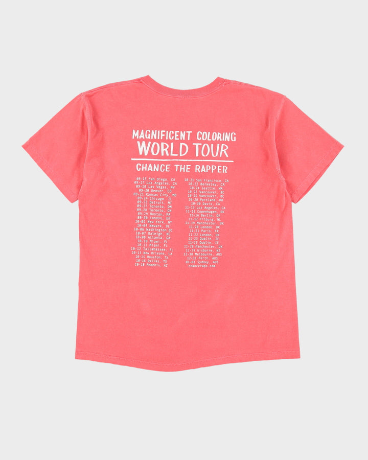 Chance The Rapper Summer Friends Magnificent Colouring World Tour Pink T-Shirt - L