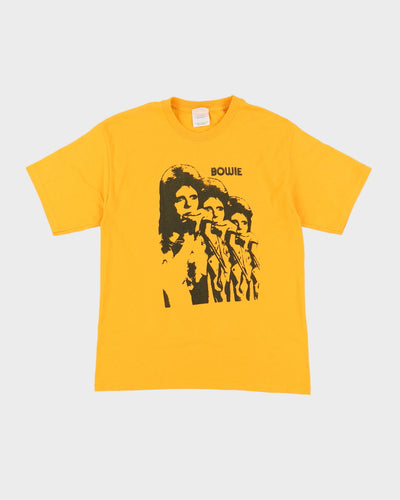 00s David Bowie Yellow Band T-Shirt - M