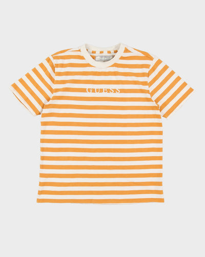 Guess Yellow Striped T-Shirt - L