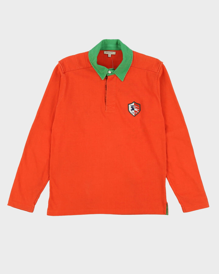 Burberry Orange Rugby Shirt - S