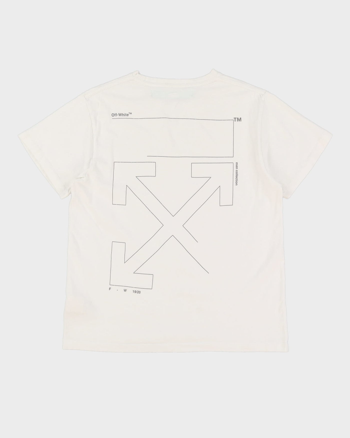 Off-White F/W 19/20 White Classic Logo Oversized T-Shirt - S