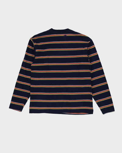 Deadstock With Tags 90s Levi's Navy Striped Long Sleeve T-Shirt - M
