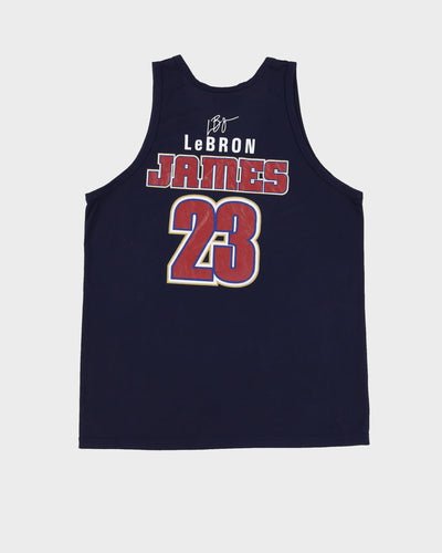 00s LeBron James #23 Cleveland Cavaliers Hardwood Classic Vest - L