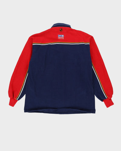 Vintage 90s Hockey Night In Canada NHL Navy Rugby Shirt - XL / XXL