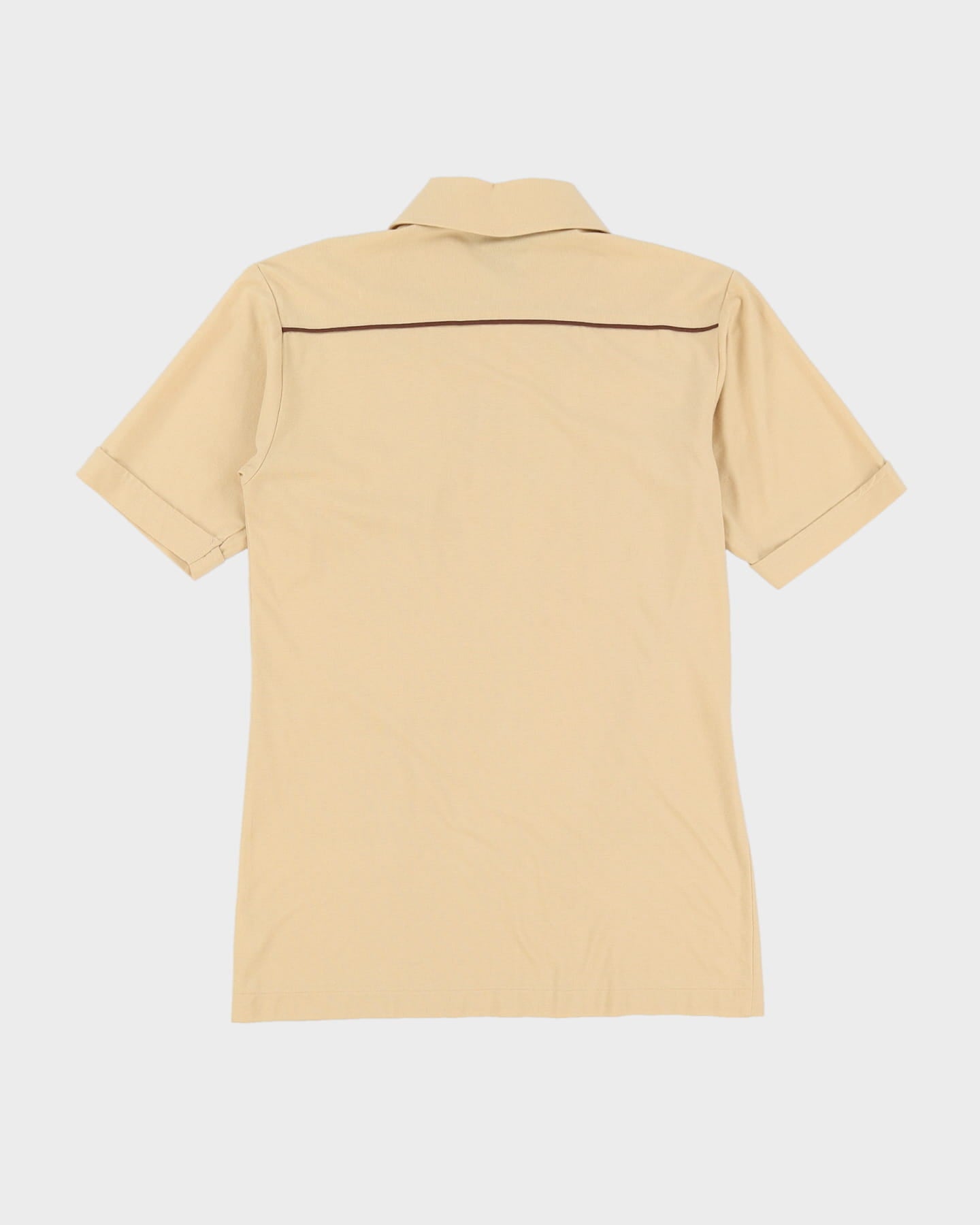 Vintage 80s Beige Polo Shirt - XS