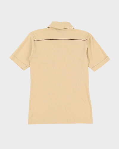 Vintage 80s Beige Polo Shirt - XS