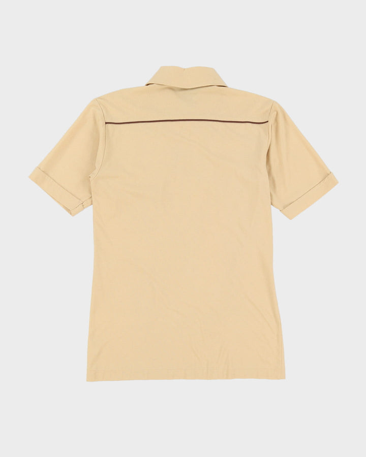 Vintage 80s Beige Polo Shirt - XS