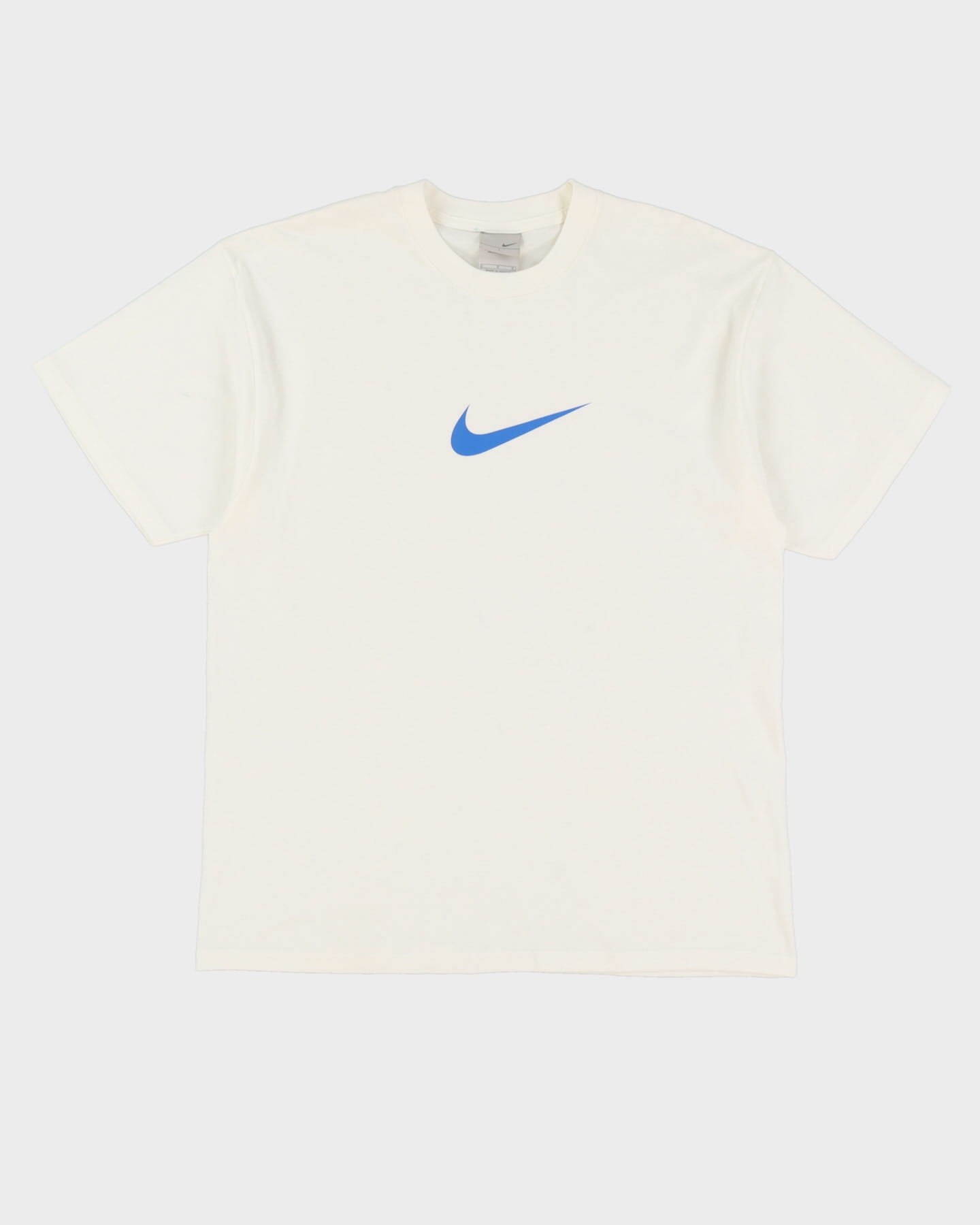 00s Nike White Graphic Swoosh T-Shirt - L