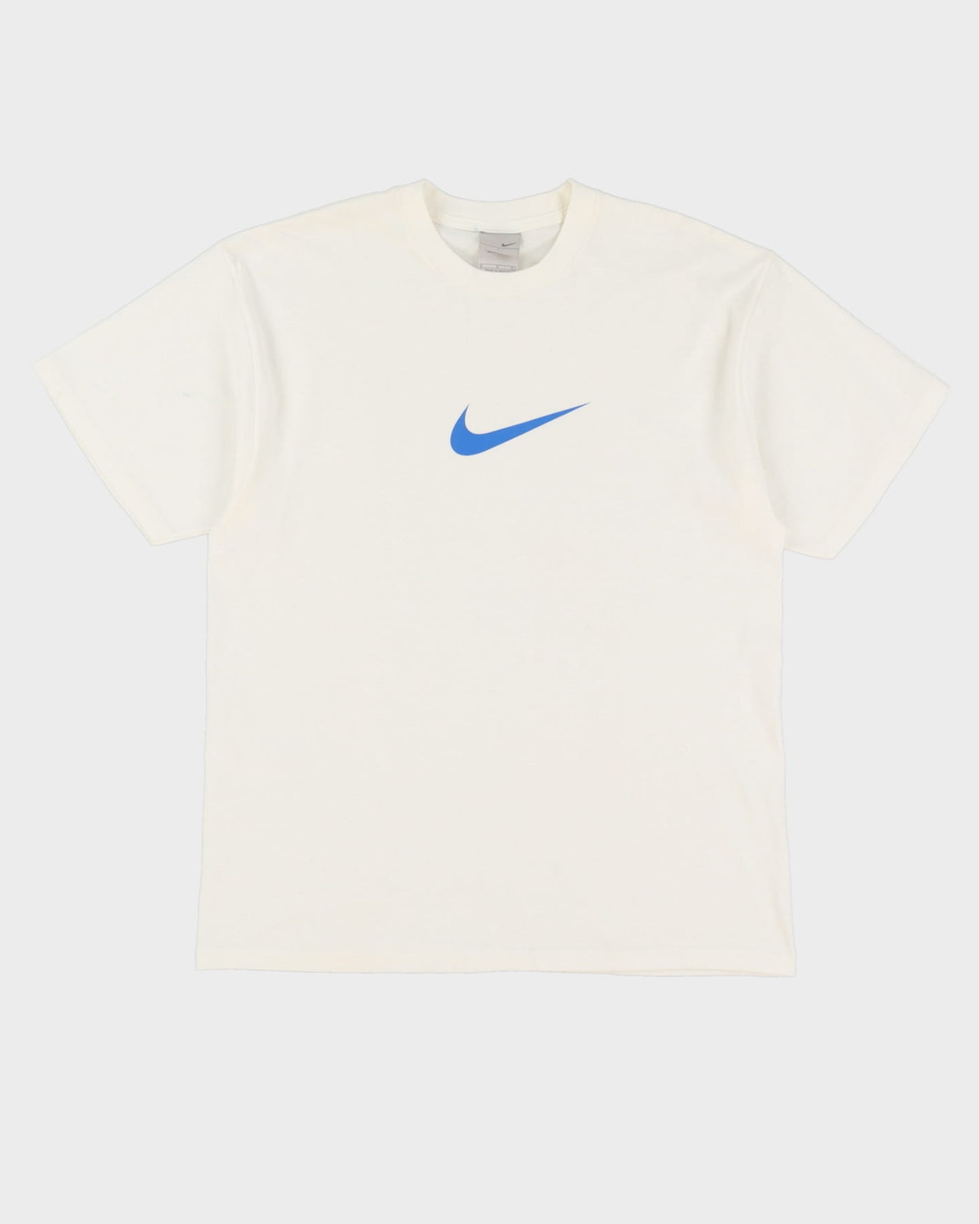 00s Nike White Graphic Swoosh T-Shirt - L