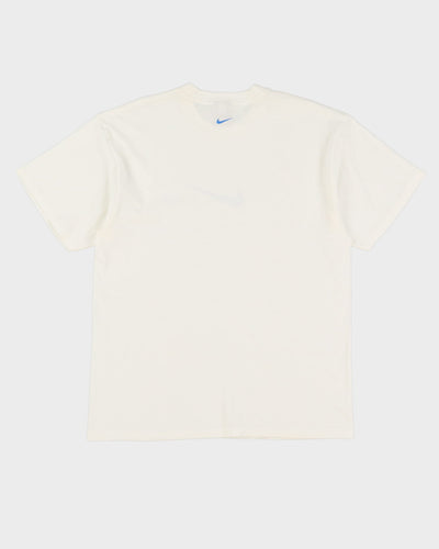 00s Nike White Graphic Swoosh T-Shirt - L