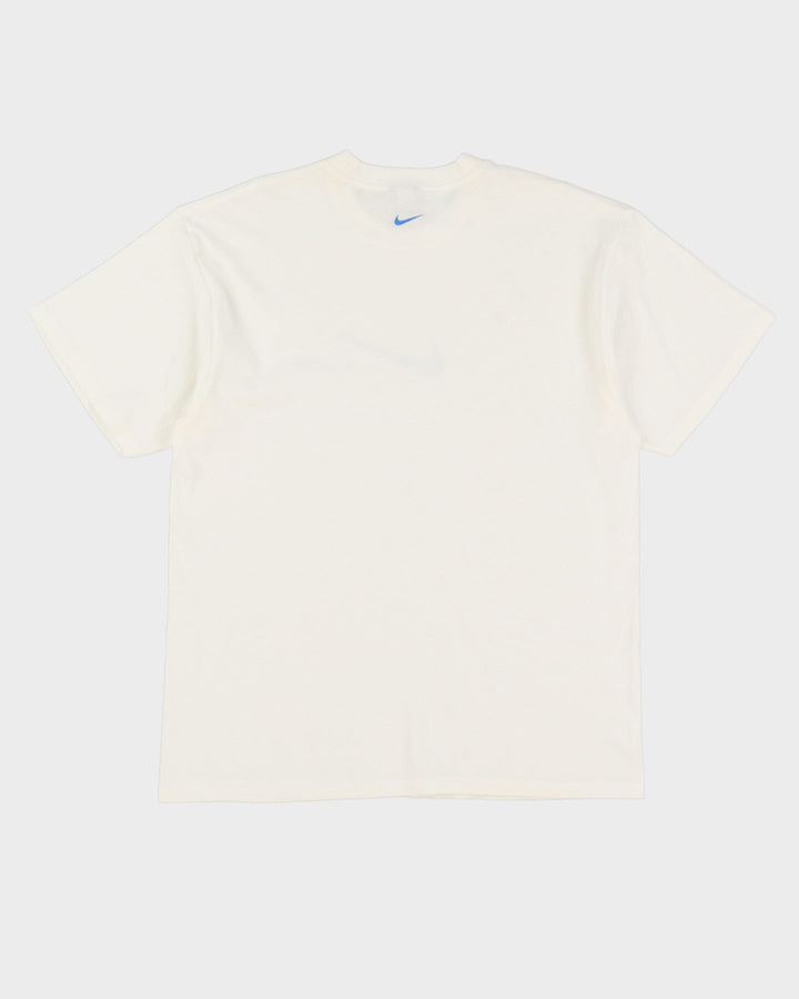 00s Nike White Graphic Swoosh T-Shirt - L