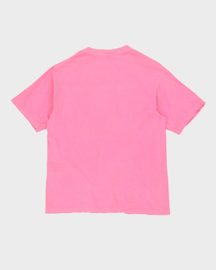 Vintage 90s Pink Beachin Graphic T-Shirt - L