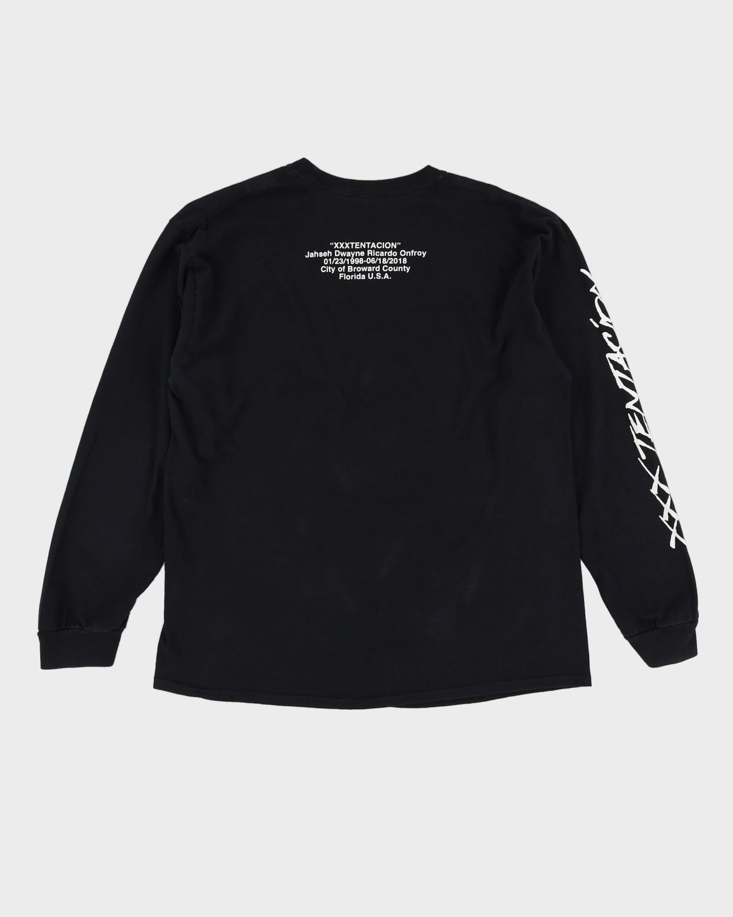 XXX Tentacion Long Sleeve Black Band T-Shirt - L