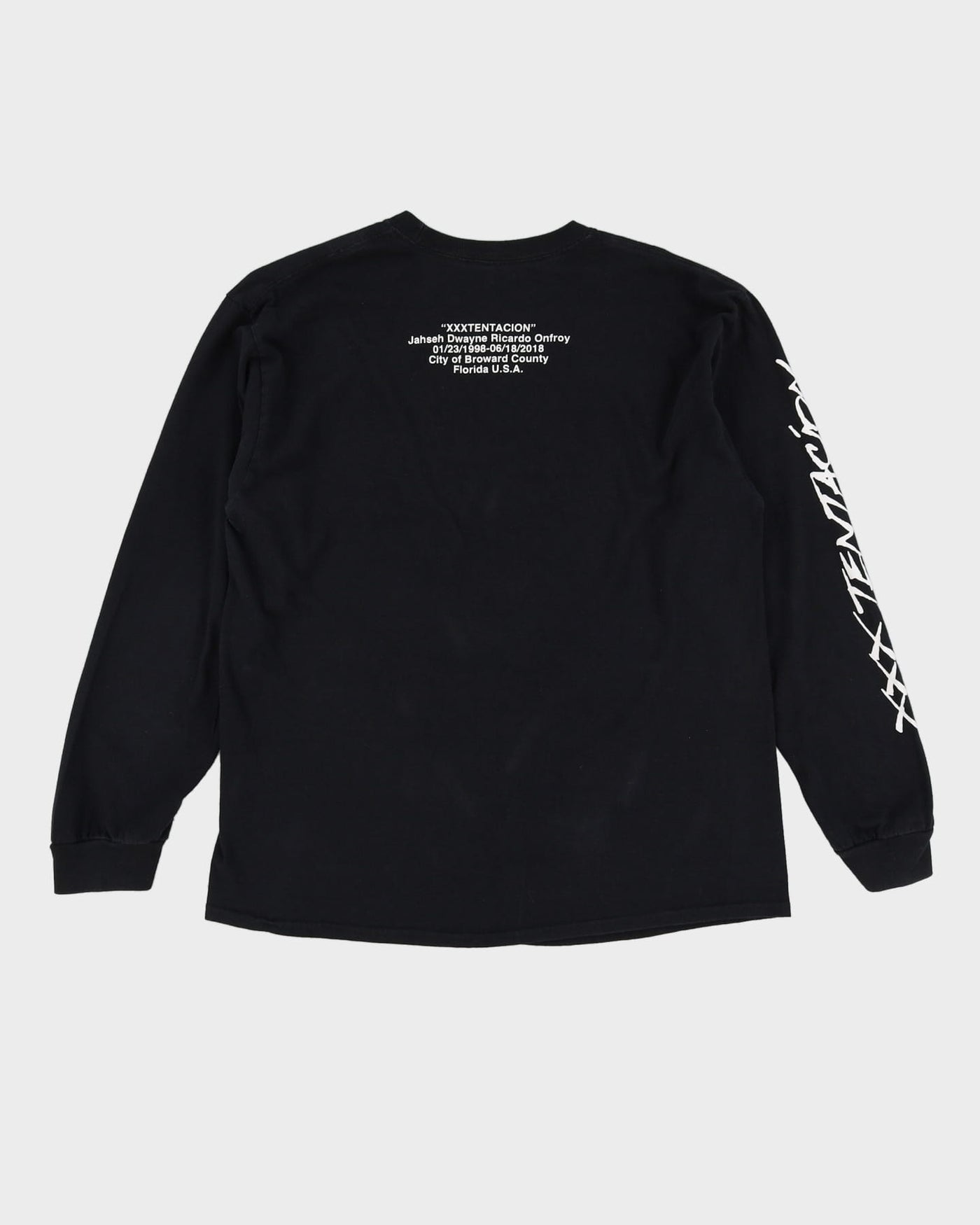 XXX Tentacion Long Sleeve Black Band T-Shirt - L