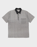Vintage 70s Dunhill All Over Print Polo Shirt - M / L