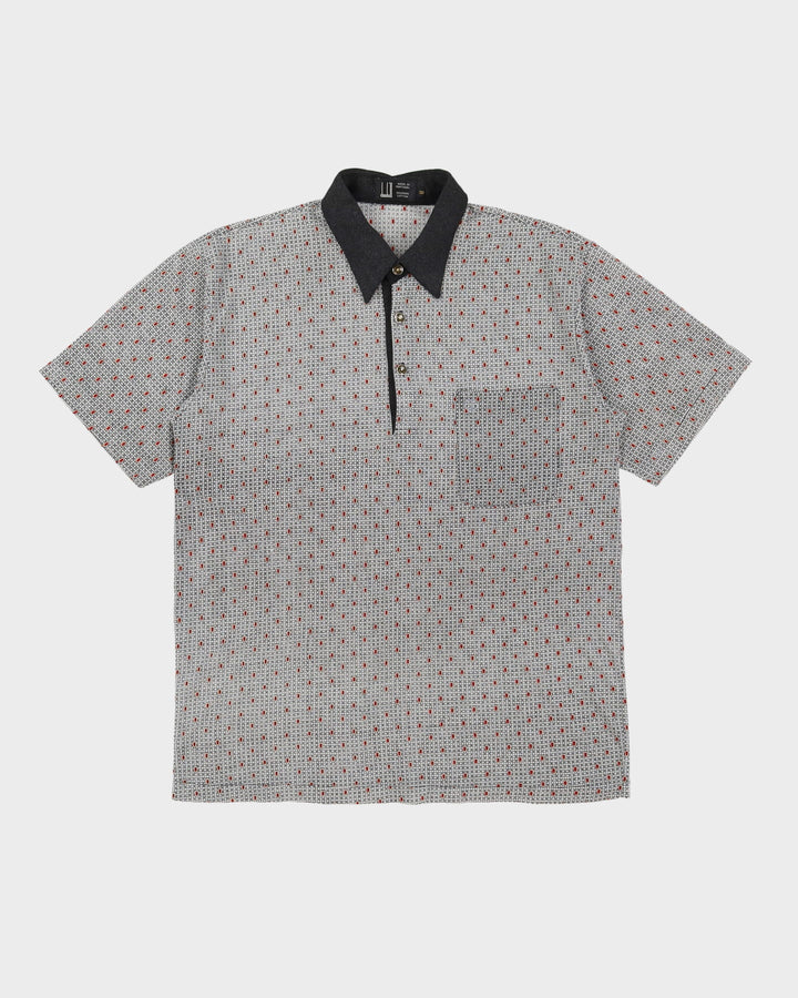 Vintage 70s Dunhill All Over Print Polo Shirt - M / L