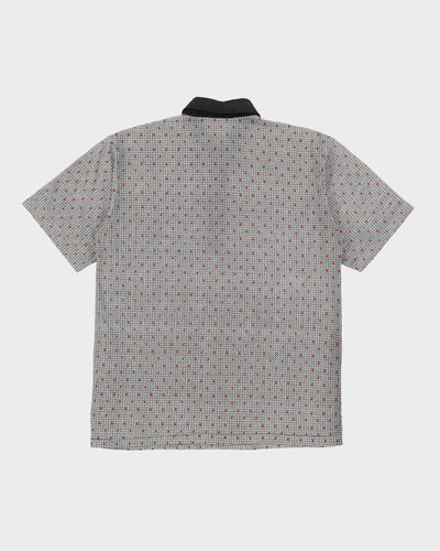 Vintage 70s Dunhill All Over Print Polo Shirt - M / L