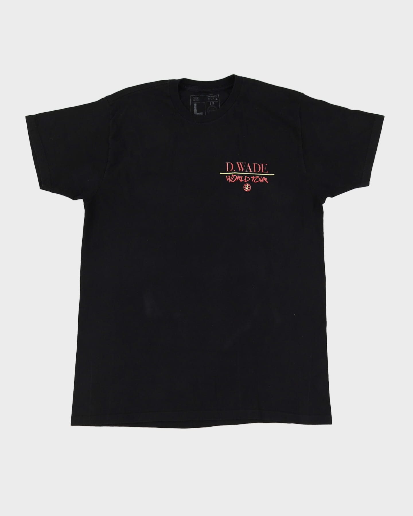 D.Wade World Tour Black Graphic Slim Fit T-Shirt - L