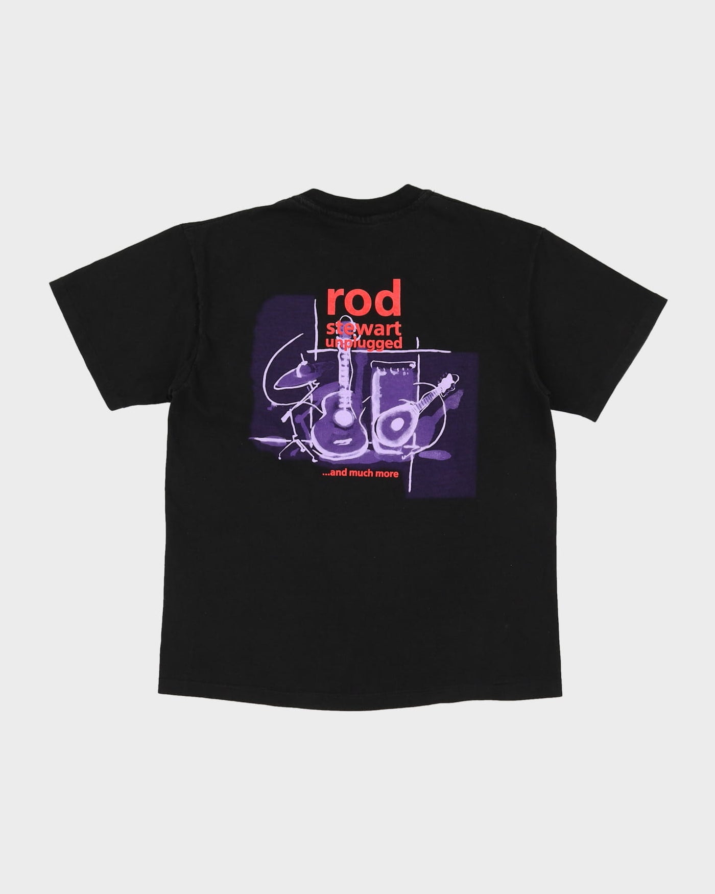 Vintage 1993 Rod Stewart Unplugged Single Stitch Black Band T-Shirt - M