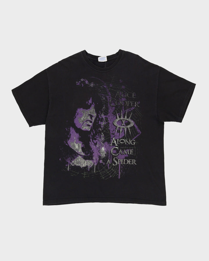 Alice Cooper Along Came A Spider Tour Black Band T-Shirt - XL