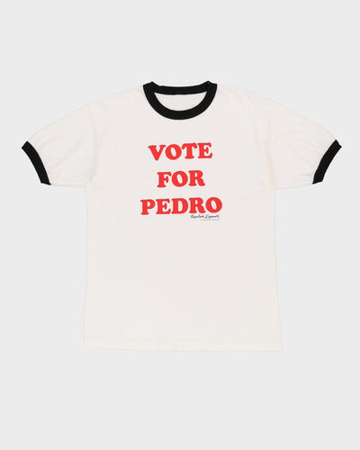 Napoleon Dynamite Vote For Pedro White Ringer T-Shirt - L