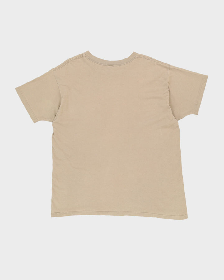 Vintage 90s Cartoon Monkey Beige T-Shirt - XL