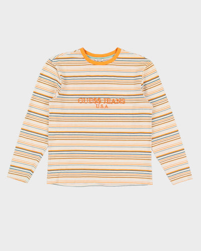 ASAP ROCKY X Guess Orange Striped Long Sleeve T-Shirt - XS
