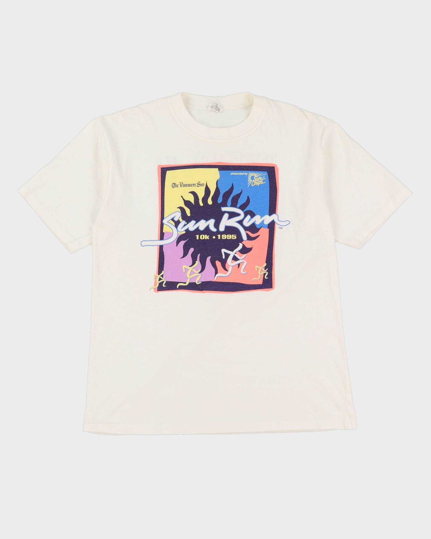 Vintage 1995 Sun Run Vancouver White Single Stitch T-shirt - L