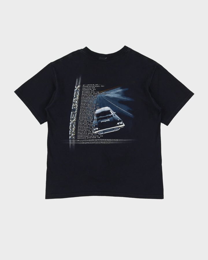 2007 Nickelback "All The Right Reasons" World Tour Black T-shirt - L
