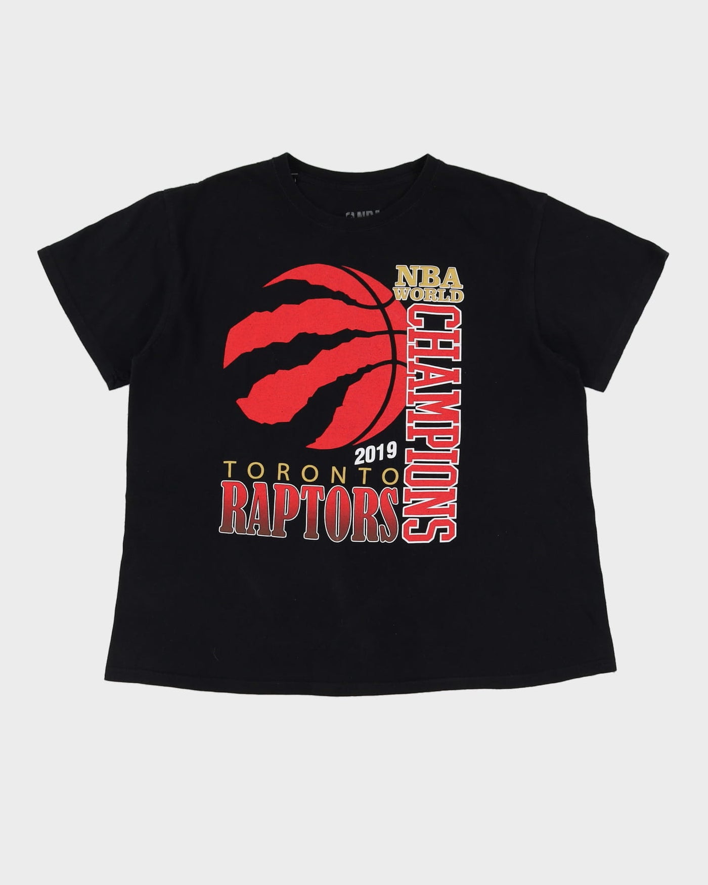 2019 Toronto Raptors NBA World Champions Black Graphic T-Shirt - XL