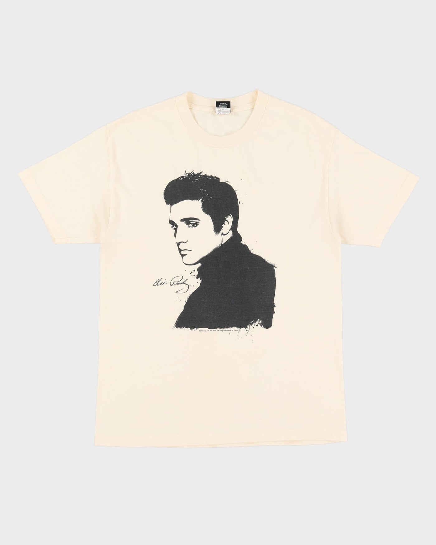 Elvis White Graphic Band T-Shirt - L